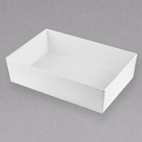 Tablecraft CW5002W Simple Solutions Full Size White Cast Aluminum Deep Straight Sided Bowl - 5" Deep