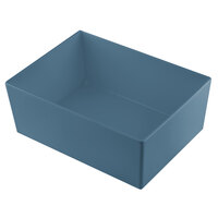 Tablecraft CW5006PB Simple Solutions 1/2 Size 8 Qt. Pigeon Blue Cast Aluminum Deep Straight Sided Bowl - 5" Deep