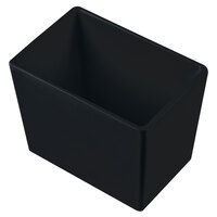 Tablecraft CW5022BK Simple Solutions 1/9 Size Black Cast Aluminum Deep Straight Sided Bowl - 5" Deep