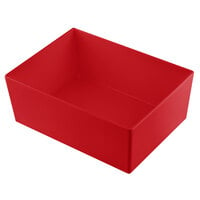 Tablecraft CW5006R Simple Solutions 1/2 Size 8 Qt. Red Cast Aluminum Deep Straight Sided Bowl - 5" Deep