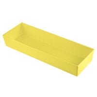 Tablecraft CW5008Y Simple Solutions 1/2 Size Long Yellow Cast Aluminum Straight Sided Bowl - 3" Deep