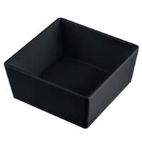 Tablecraft CW5016BK Simple Solutions 1/6 Size Black Cast Aluminum Straight Sided Bowl - 3" Deep
