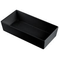 Tablecraft CW5012BK Simple Solutions 1/3 Size Black Cast Aluminum Straight Sided Bowl - 3" Deep
