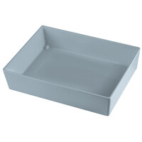 Tablecraft CW5004GY Simple Solutions 1/2 Size Gray Cast Aluminum Straight Sided Bowl - 3" Deep