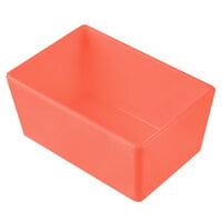 Tablecraft CW5020SNX Simple Solutions 1/9 Size Sunset Orange Cast Aluminum Straight Sided Bowl - 3" Deep