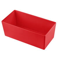 Tablecraft CW5014R Simple Solutions 1/3 Size Red Cast Aluminum Deep Straight Sided Bowl - 5" Deep