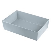 Tablecraft CW5002GY Simple Solutions Full Size Gray Cast Aluminum Deep Straight Sided Bowl - 5" Deep
