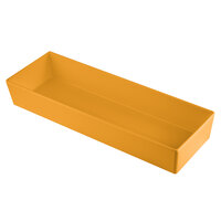 Tablecraft CW5008X Simple Solutions 1/2 Size Long Orange Cast Aluminum Straight Sided Bowl - 3" Deep