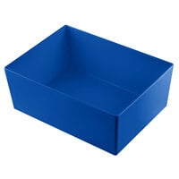 Tablecraft CW5006CBL Simple Solutions 1/2 Size 8 Qt. Cobalt Blue Cast Aluminum Deep Straight Sided Bowl - 5" Deep