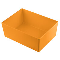 Tablecraft CW5006X Simple Solutions 1/2 Size 8 Qt. Orange Cast Aluminum Deep Straight Sided Bowl - 5" Deep