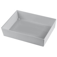 Tablecraft CW5004N Simple Solutions 1/2 Size Natural Finish Cast Aluminum Straight Sided Bowl - 3" Deep