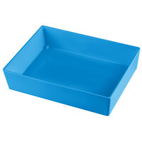 Tablecraft CW5004SBL Simple Solutions 1/2 Size Sky Blue Cast Aluminum Straight Sided Bowl - 3" Deep
