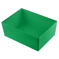 Tablecraft CW5006GN Simple Solutions 1/2 Size 8 Qt. Green Cast Aluminum Deep Straight Sided Bowl - 5" Deep