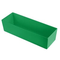 Tablecraft CW5010GN Simple Solutions 1/2 Size Long Green Cast Aluminum Deep Straight Sided Bowl - 5" Deep