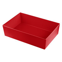 Tablecraft CW5002R Simple Solutions Full Size Red Cast Aluminum Deep Straight Sided Bowl - 5" Deep