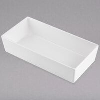 Tablecraft CW5012W Simple Solutions 1/3 Size White Cast Aluminum Straight Sided Bowl - 3" Deep