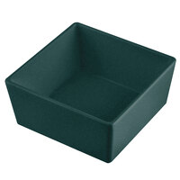 Tablecraft CW5016HGNS Simple Solutions 1/6 Size Hunter Green with White Speckle Cast Aluminum Straight Sided Bowl - 3" Deep