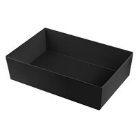 Tablecraft CW5002BK Simple Solutions Full Size Black Cast Aluminum Deep Straight Sided Bowl - 5" Deep
