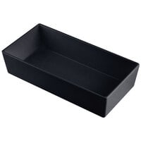 Tablecraft CW5012MBS Simple Solutions 1/3 Size Midnight with Blue Speckle Cast Aluminum Straight Sided Bowl - 3" Deep
