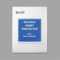 C-Line 62907 11" x 8 1/2" Heavy Weight Top-Loading Clear Polypropylene No-Hole Sheet Protector - 25/Box