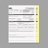 PM Company ICX90771006 8 1/2 inch x 11 inch White / Canary Two-Part Collated Digital Carbonless Paper Set - 1250 Sheets