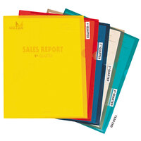 C-Line 62140 Letter Size Assorted Color Heavyweight Tabbed Jacket Poly Project Folder - 25/Box