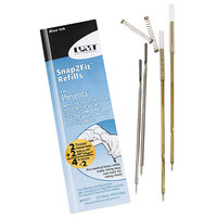 PM Company 05077 Snap2Fit Blue Ink Medium Point Ballpoint Brass Refills for Preventa and MMF Counter Pens - 2/Pack
