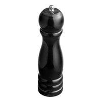 Acopa 8" Glossy Black Wooden Salt / Pepper Mill