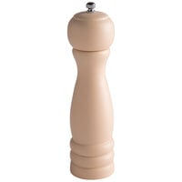 Acopa 8" Matte Cream Wooden Salt / Pepper Mill