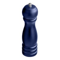 Acopa 8" Matte Dark Blue Wooden Salt / Pepper Mill