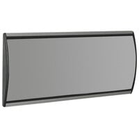 People Pointer 75390 8 3/4 inch x 4 inch Black / Silver Aluminum Base Wall / Door Sign
