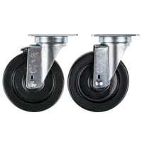5 inch Swivel Plate Casters for Vulcan SX60 Series - 6/Set