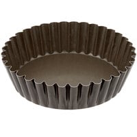 Gobel 5 7/8 inch x 1 1/2 inch Fluted Non-Stick Deep Tart / Quiche Pan with Removable Bottom