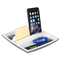 Kantek ORG490 8 1/4 inch x 8 1/4 inch x 2 3/4 inch Plastic Desktop Organizer with Tablet / Phone Holder