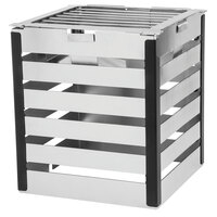 Walco CRT12B Crate 12 inch Stainless Steel Tower with Grill and Burner Stand