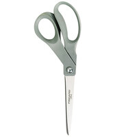 Fiskars 01004250J 8 inch Stainless Steel Pointed Tip Office Scissors with Gray Bent Handle