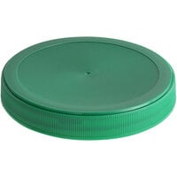 Green Induction Lined Spice Container Lid with Flat Top and 110/400 Finish