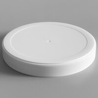 Induction Lined White Spice Customizable Container Lid with Flat Top and 110/400 Finish