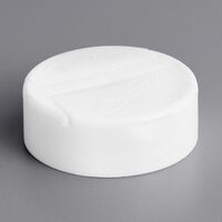 White Induction Lined Dual-Flapper Extra-Coarse Shake / Pour Spice Container Lid with a 53/485 Finish