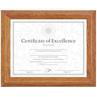 DAX 2703N8X 8 1/2 inch x 11 inch Solid Oak Document / Certificate Frame