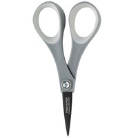 Fiskars 01005411 5 inch Non-Stick Titanium Pointed Tip Office Scissors with Gray Straight Softgrip Handle