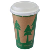 EcoChoice 12 oz. Kraft Paper Hot Cup and Lid - 100/Pack