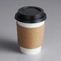 Choice 12 oz. White Paper Hot Cup, Lid, and Sleeve Combo Kit - 50/Pack