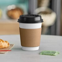 Choice 12 oz. White Paper Hot Cup, Lid, and Sleeve Combo Kit - 50/Pack