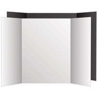 Royal Eco Brites 27135 48" x 36" White / Black Tri-Fold Corrugated Display Board   - 6/Case