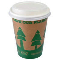 EcoChoice 10 oz. Kraft Paper Hot Cup and Lid - 100/Pack