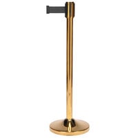 CSL 5500GD-BLK 39 inch Gold Stanchion Set with 78 inch Belt and 2 Posts