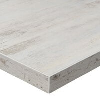 BFM Seating AW2430 Relic Antique Wash 24 inch x 30 inch Rectangular Melamine Table Top with Matching Edge