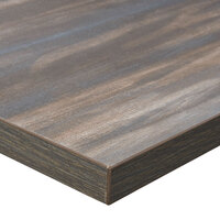BFM Seating CS3042 Relic Chestnut 30 inch x 42 inch Rectangular Melamine Table Top with Matching Edge