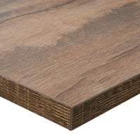 BFM Seating KP3030 Relic Knotty Pine 30 inch x 30 inch Square Melamine Table Top with Matching Edge